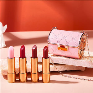 Velvet Matte Lipstick Set with Glamour Chain Pouch