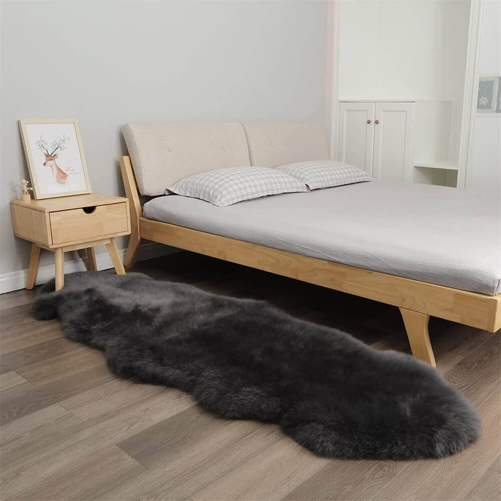 Tapis long en cachemire irrégulier et doux – Un confort douillet pour votre maison