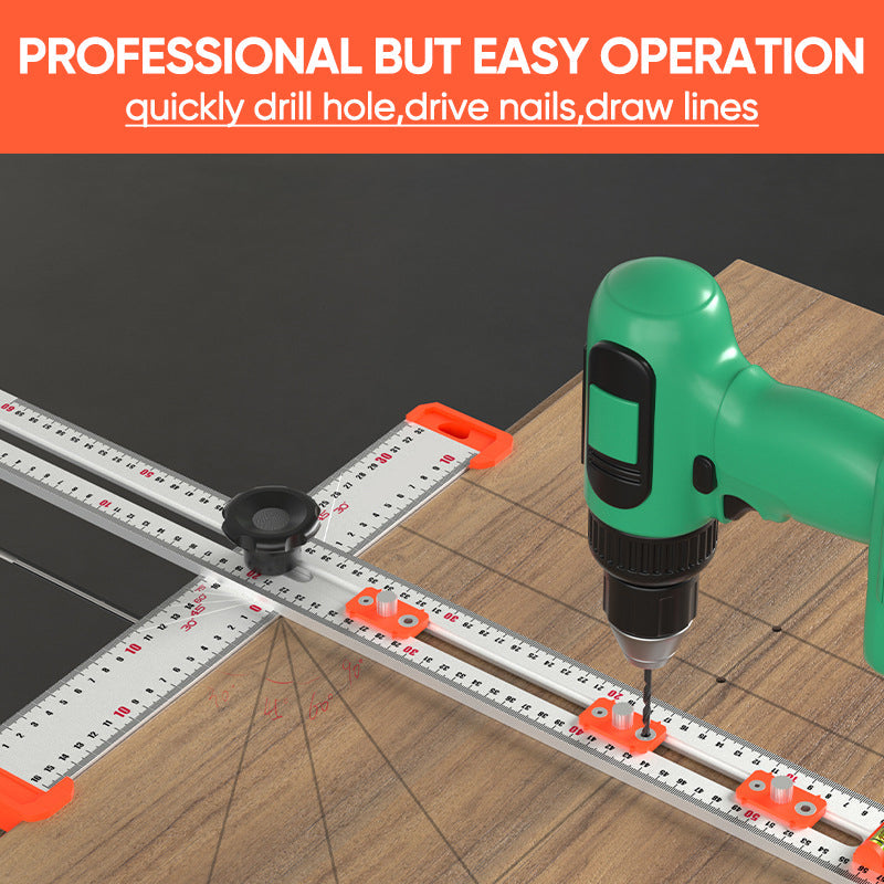 4 in 1 Drilling Positioning Ruler