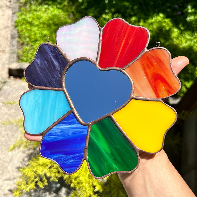 🌈Handmade Rainbow Mirror Suncatcher