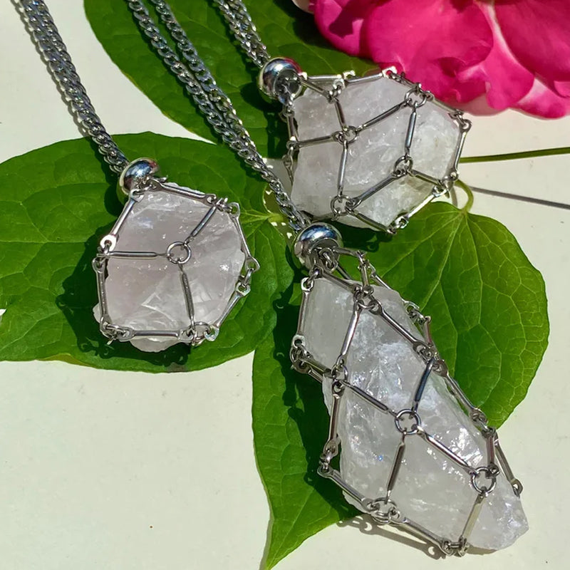 Crystal Stone Holder Necklace