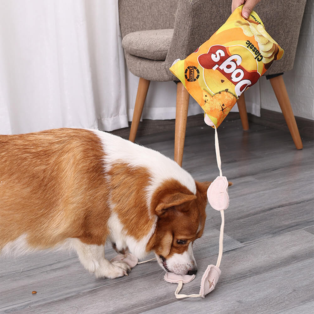 Jouet interactif pour chien à prise lente, chips de pommes de terre, à alimentation lente