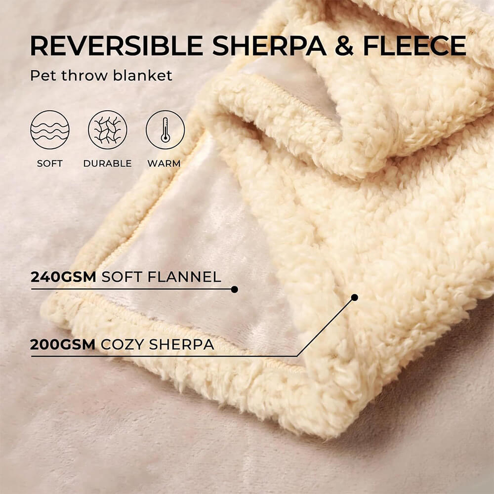 Couverture épaisse pour chien en flanelle Sherpa imperméable