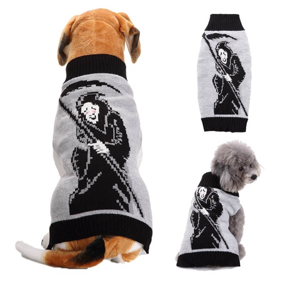 Halloween-Haustierpullover | Warme und gemütliche Halloween-Muster-Hundekleidung