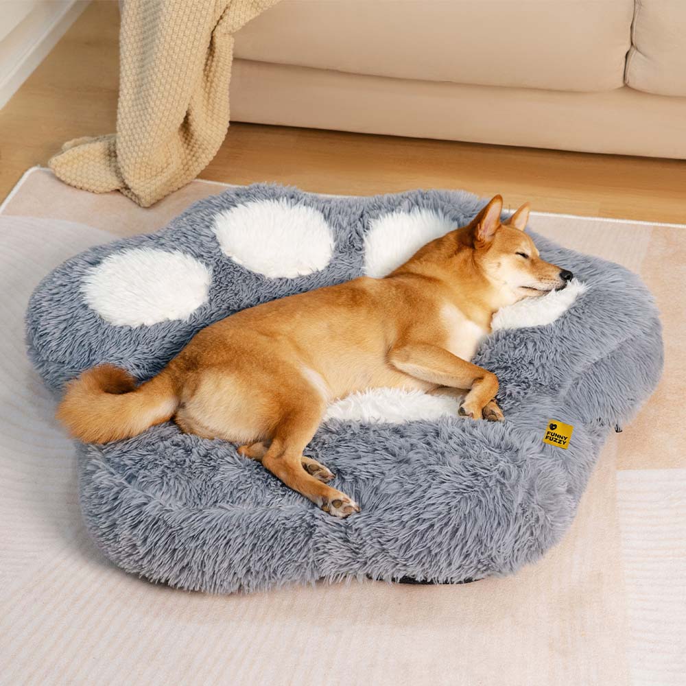 Lit pour chien confortable et antidérapant, lavable et moelleux, tache de patte