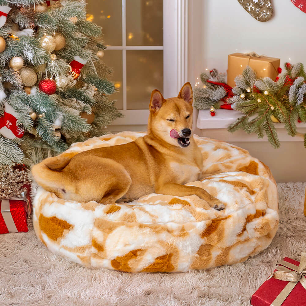 Cloudy Fluffy Calming Donuts Runde Hundebetten