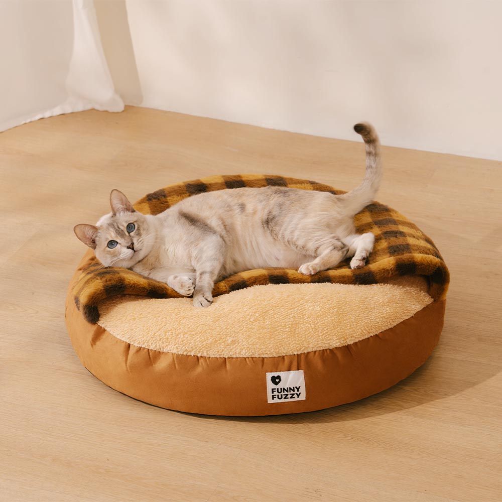 Cama redonda para cães com dossel Dream Hideaway Cama para animais de estimação