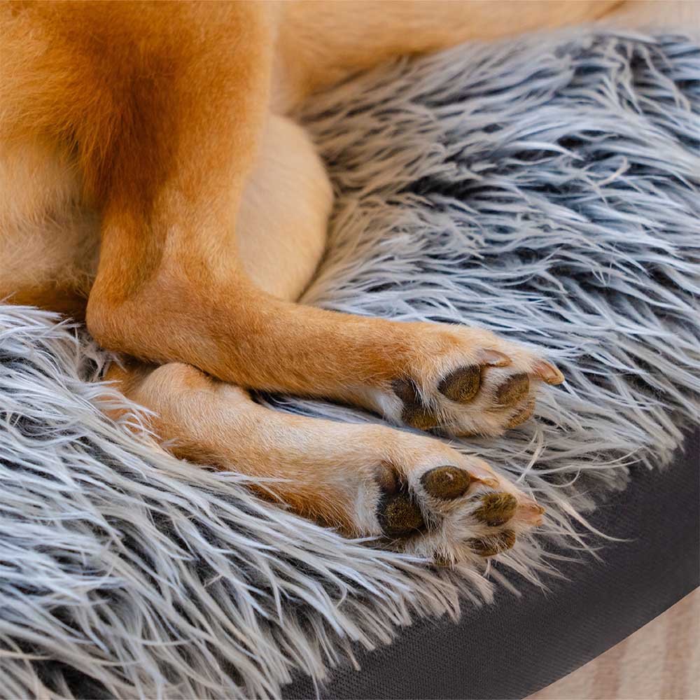 Großes, waschbares, flauschiges, gemütliches Hundesofabett – Denim Cowboy