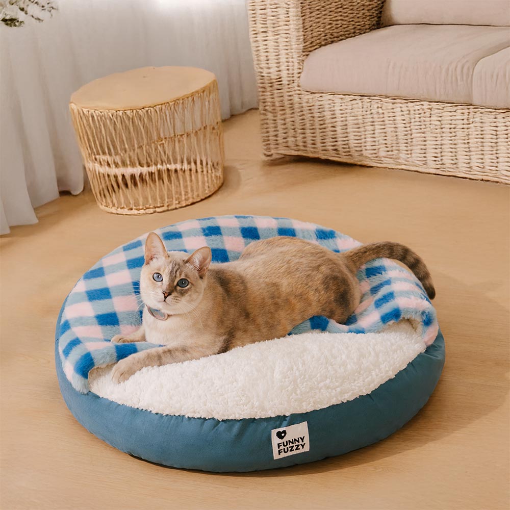 Cama redonda para cães com dossel Dream Hideaway Cama para animais de estimação