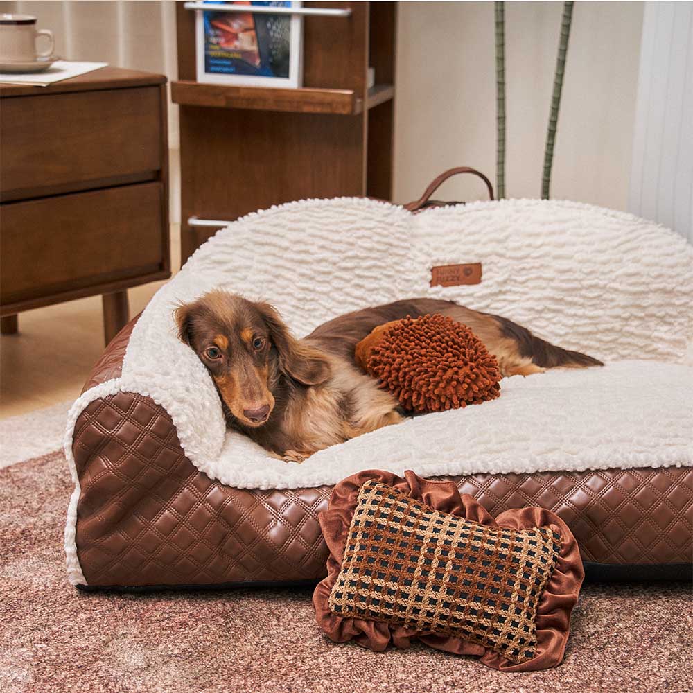 Classic Cozy Cushioning Pillow Bolster Dog Sofa Bed - Couch Potato