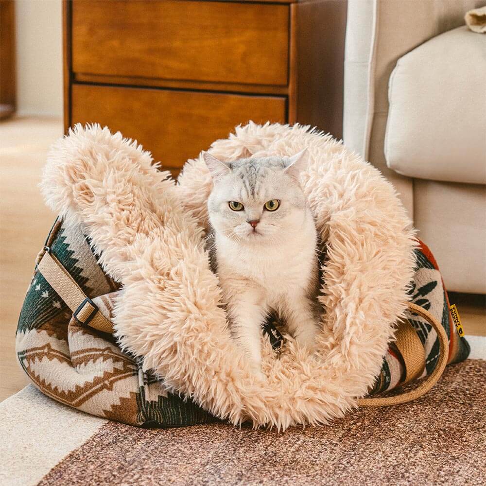 Large Reversible All-Season Indie Boho Cat Carrier - Wondernap