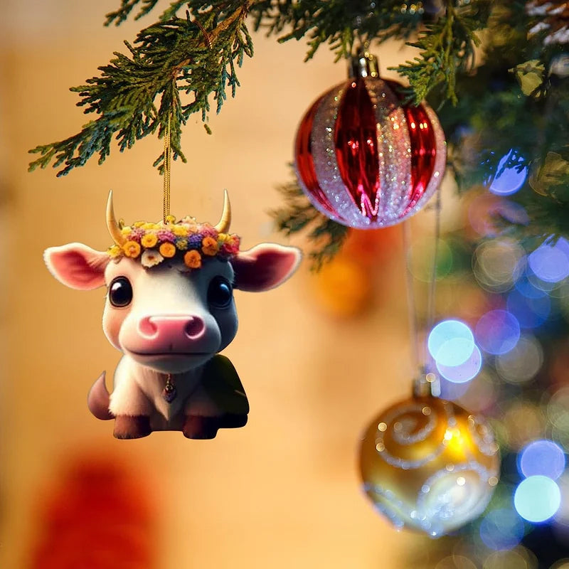 Cartoon Cow Decorative Ornament