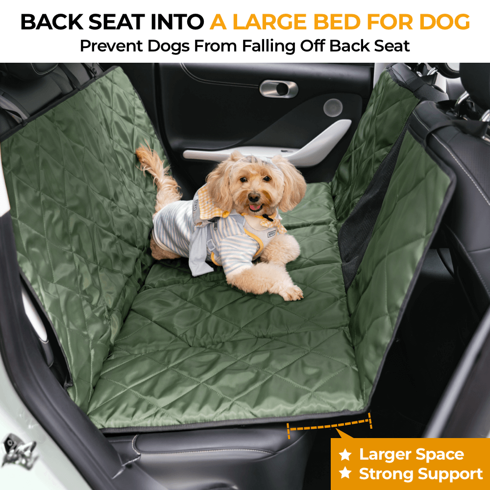 Cama dobrável para assento traseiro de carro para cachorro, portátil e à prova d'água para viagem