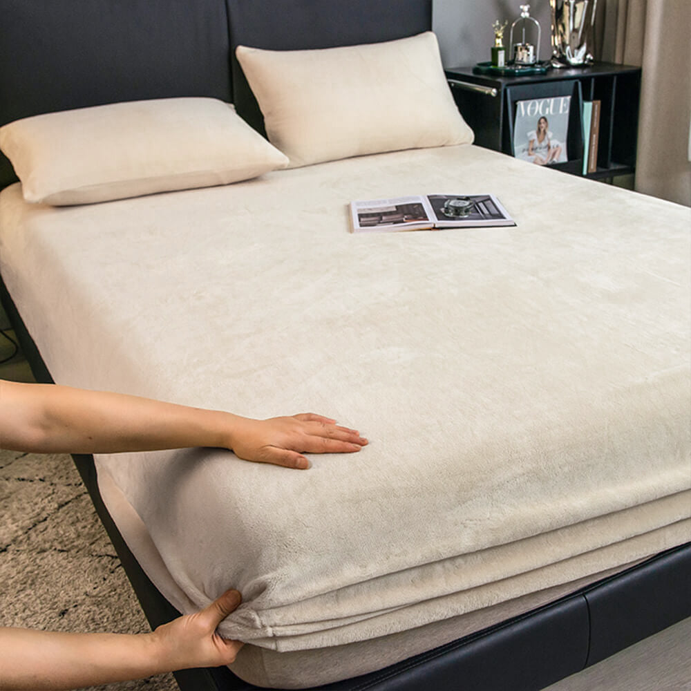 Couvre-matelas en drap-housse doux en velours de lait