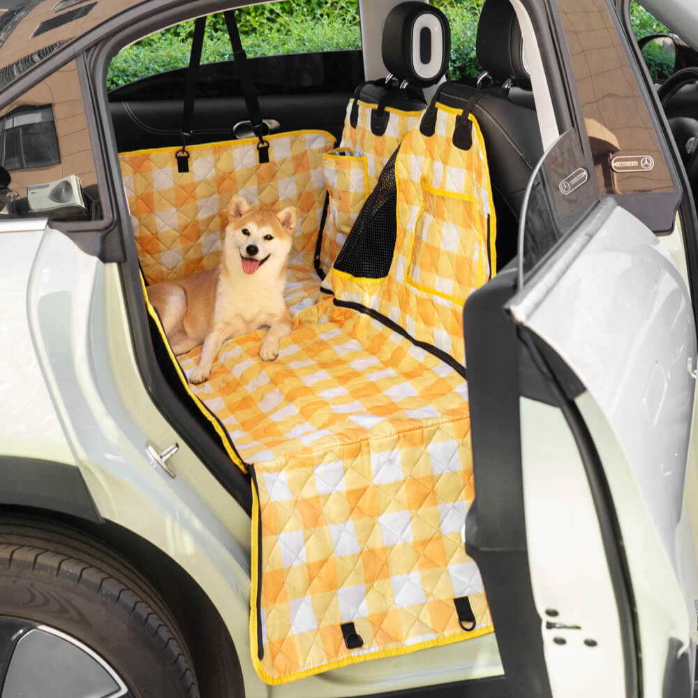 Cubierta de asiento de coche para perros resistente a los arañazos, impermeable, de tela catiónica, Oxford