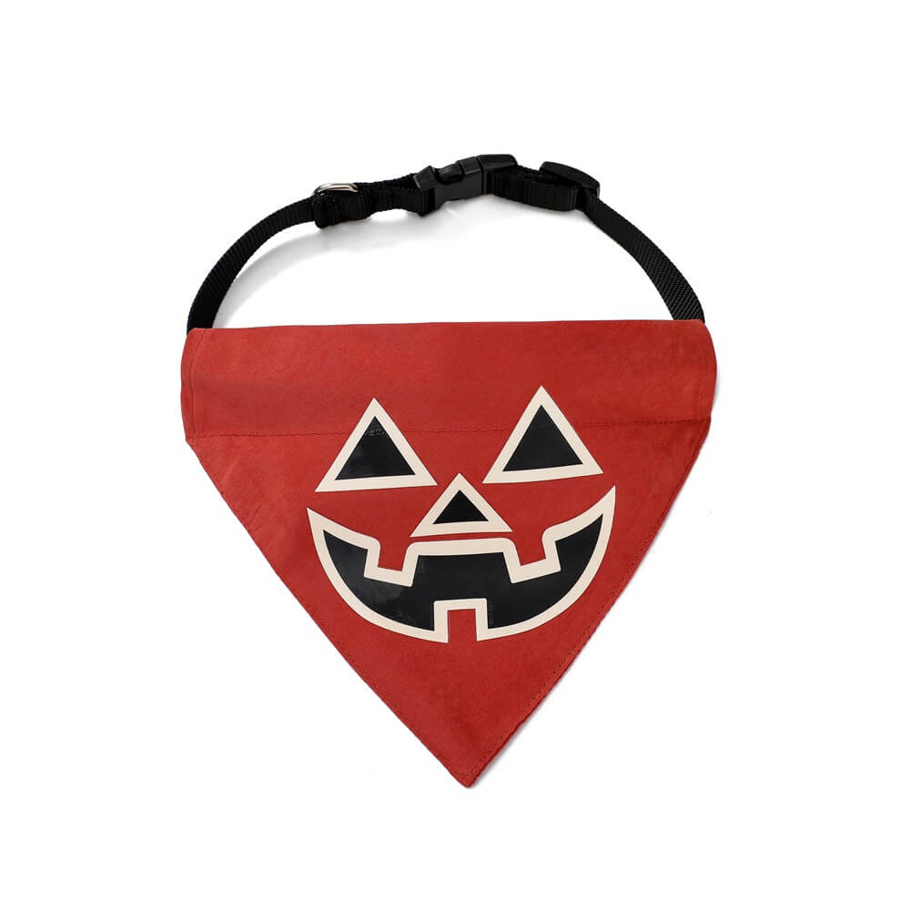 Leuchtendes Halloween-Haustier-Bandana | Leuchtendes dreieckiges Haustier-Lätzchen und Halsband