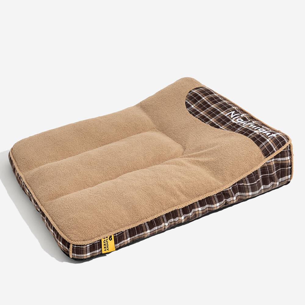 Extra Large Washable Teddy Fluffy Rectangle Dog Bed - Night-night