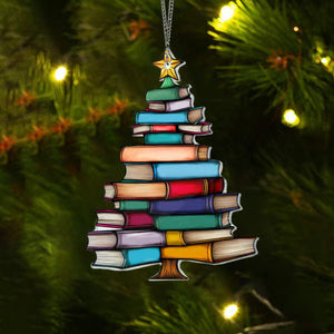 📚✨Christmas Book Tree Ornament