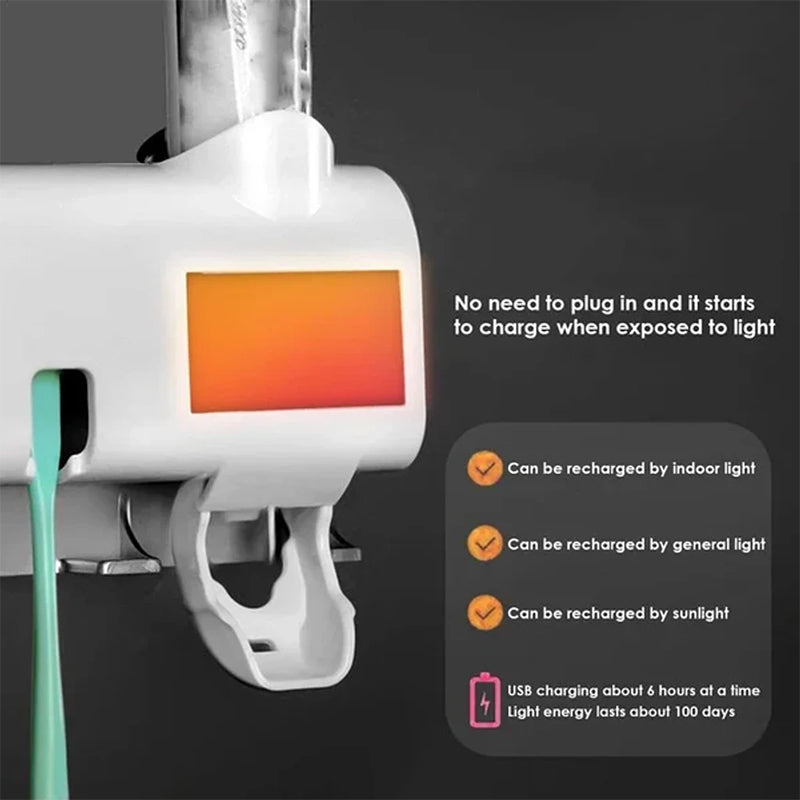 Smart UV Sterilizing Toothbrush Holder