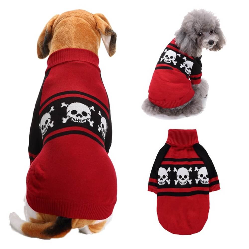 Halloween-Haustierpullover | Warme und gemütliche Halloween-Muster-Hundekleidung