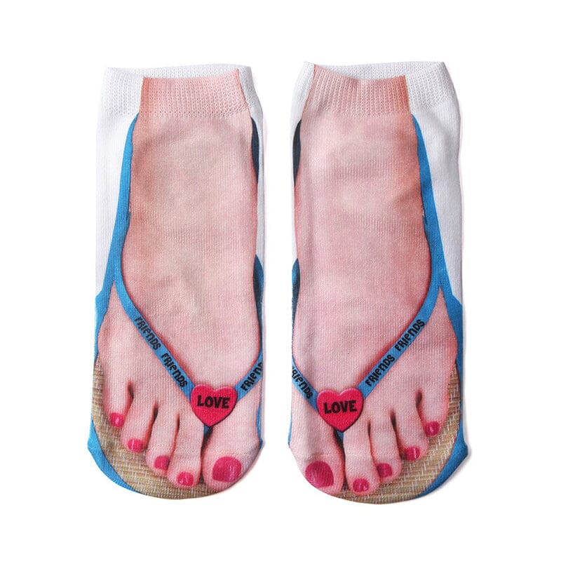 🔥Manicure Print Flip Flop Socks