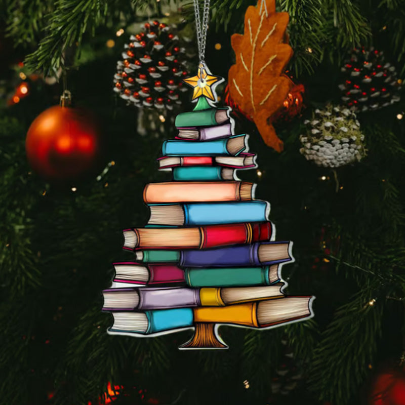 📚✨Christmas Book Tree Ornament