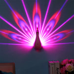 Peacock Led Projector Wall Lights For Bedroom