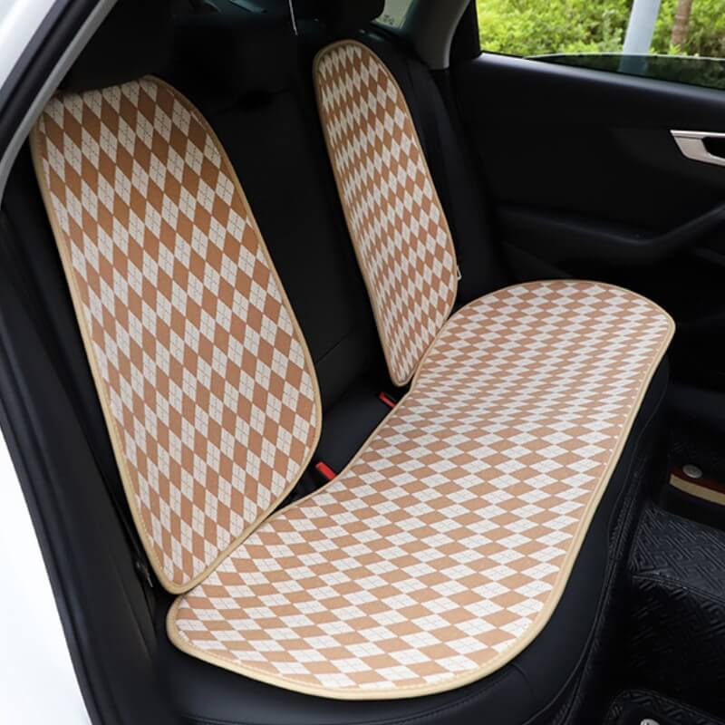 Classic Rhombus <tc><tc>Color</tc></tc> Juego completo de fundas para asiento delantero de coche antideslizantes a juego