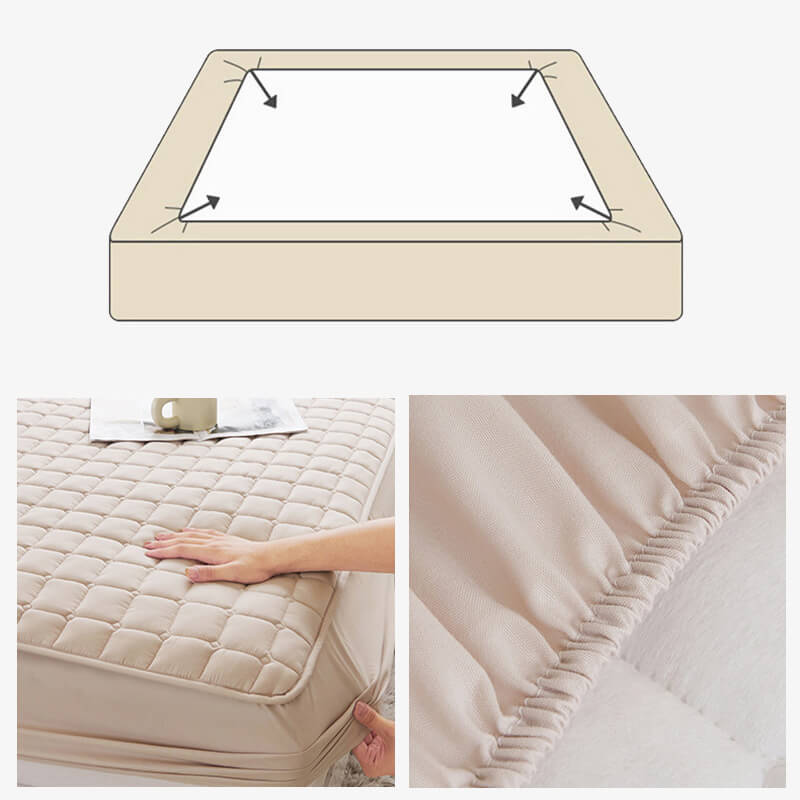 Comfort Encased Waterproof Fitted Sheet Mattress Cover