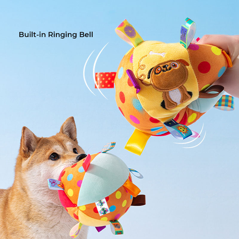 Jouets interactifs pour chiens, boule grinçante brodée mignonne