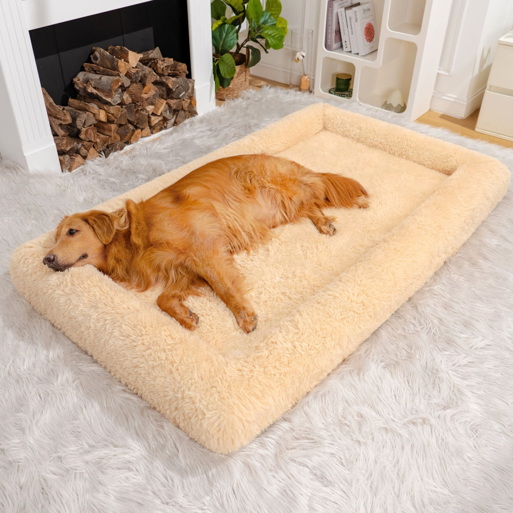 Cama oval luxuosa super grande para dormir mais profunda cama para cachorro humano