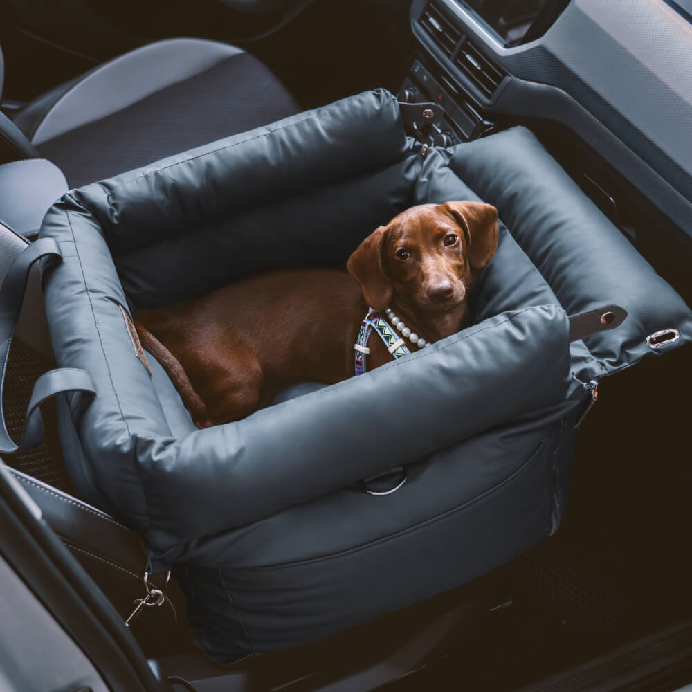 Deluxe-Autositz-Sitzerhöhung für Hunde aus Kunstleder – Urban Voyager