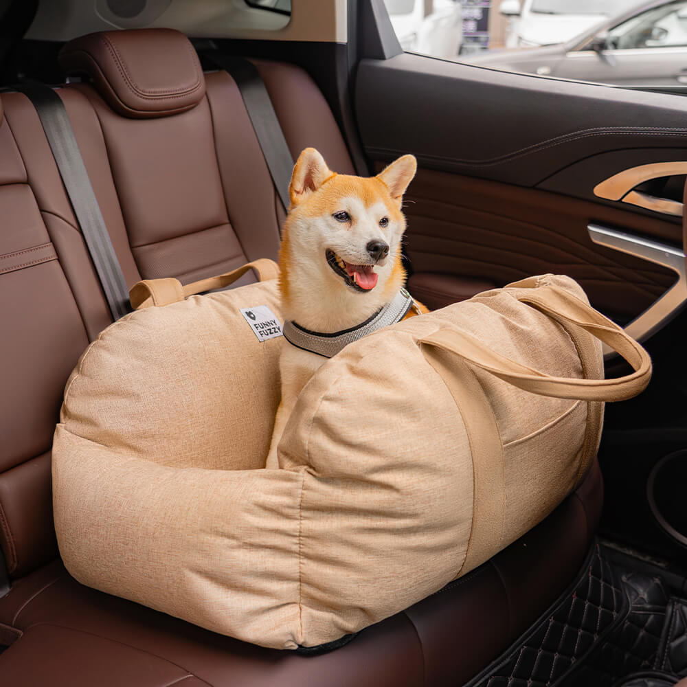 Cama de assento de carro para cachorro e cachorrinho de segurança para viagens - Primeira classe