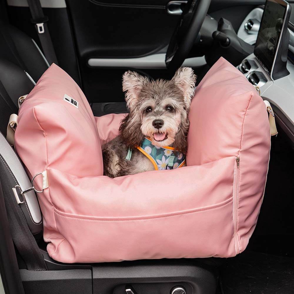 Cama de couro para assento de carro para cães e animais de estimação - Fort