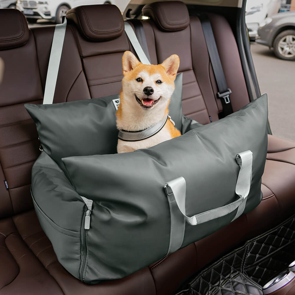 Cama de assento de carro para cachorro e cachorrinho de segurança para viagens - Primeira classe