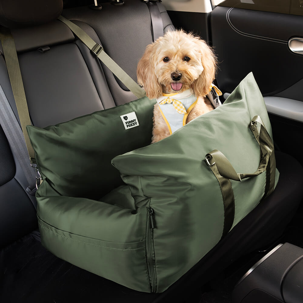 Cama de assento de carro para cachorro e cachorrinho de segurança para viagens - Primeira classe