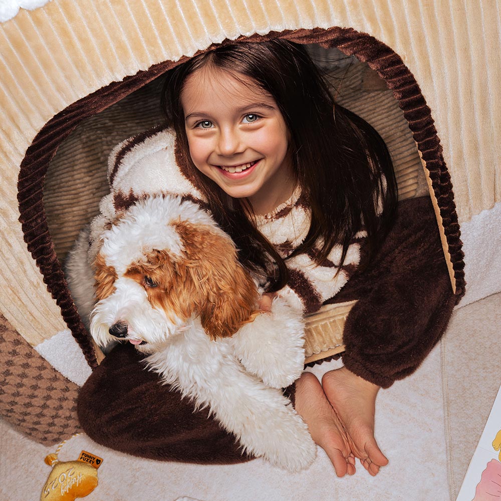 FUNNYFUZZY  Cozy Orthopedic Kids Indoor Play Tent Dog Tent Bed - Fairytale Dreamland