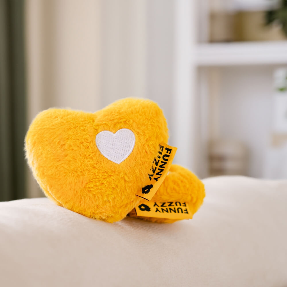 FUNNYFUZZY Juguete de peluche para perro con forma de corazón