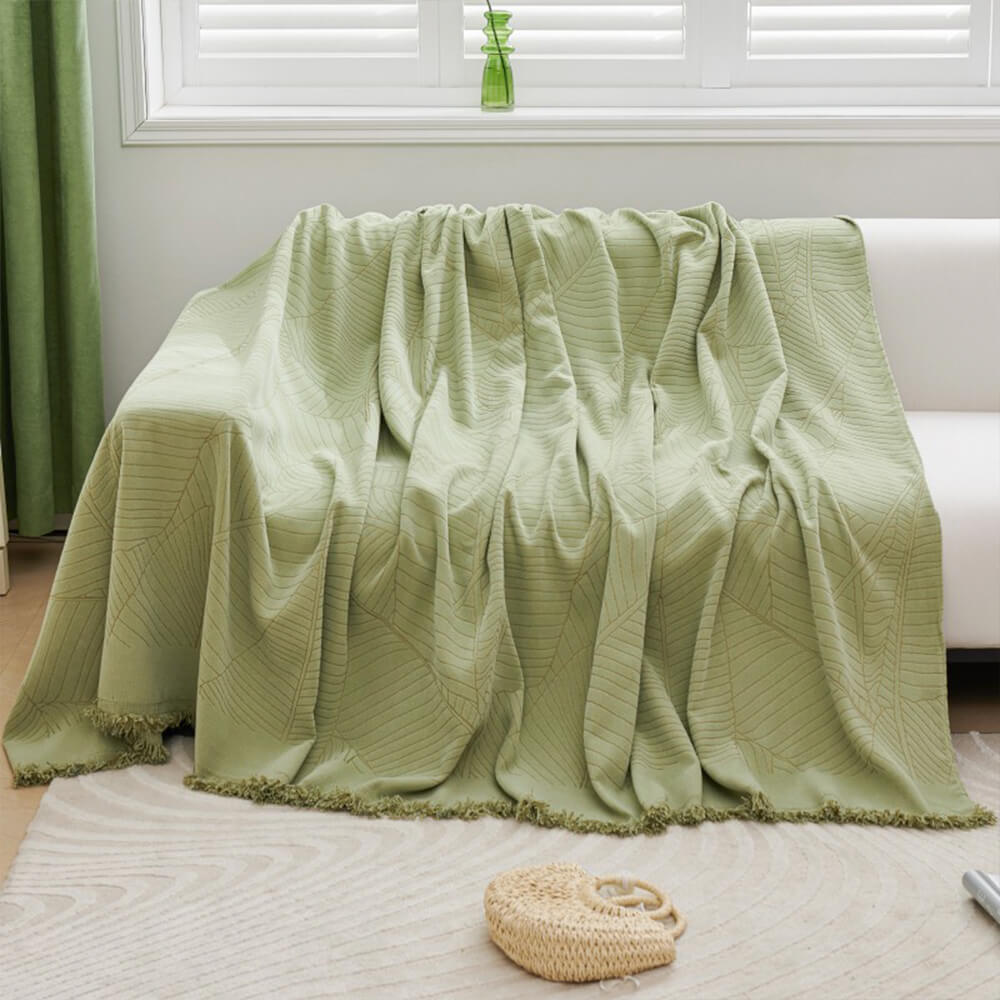 Chenille Large Leaf Full Coverage Thickened Anti-Scratch Couch Cover