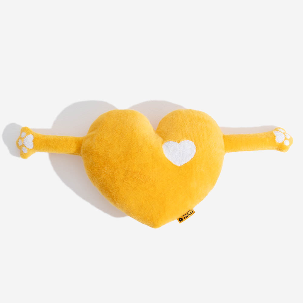 FUNNYFUZZY Oreiller douillet en peluche - Coeur câlin