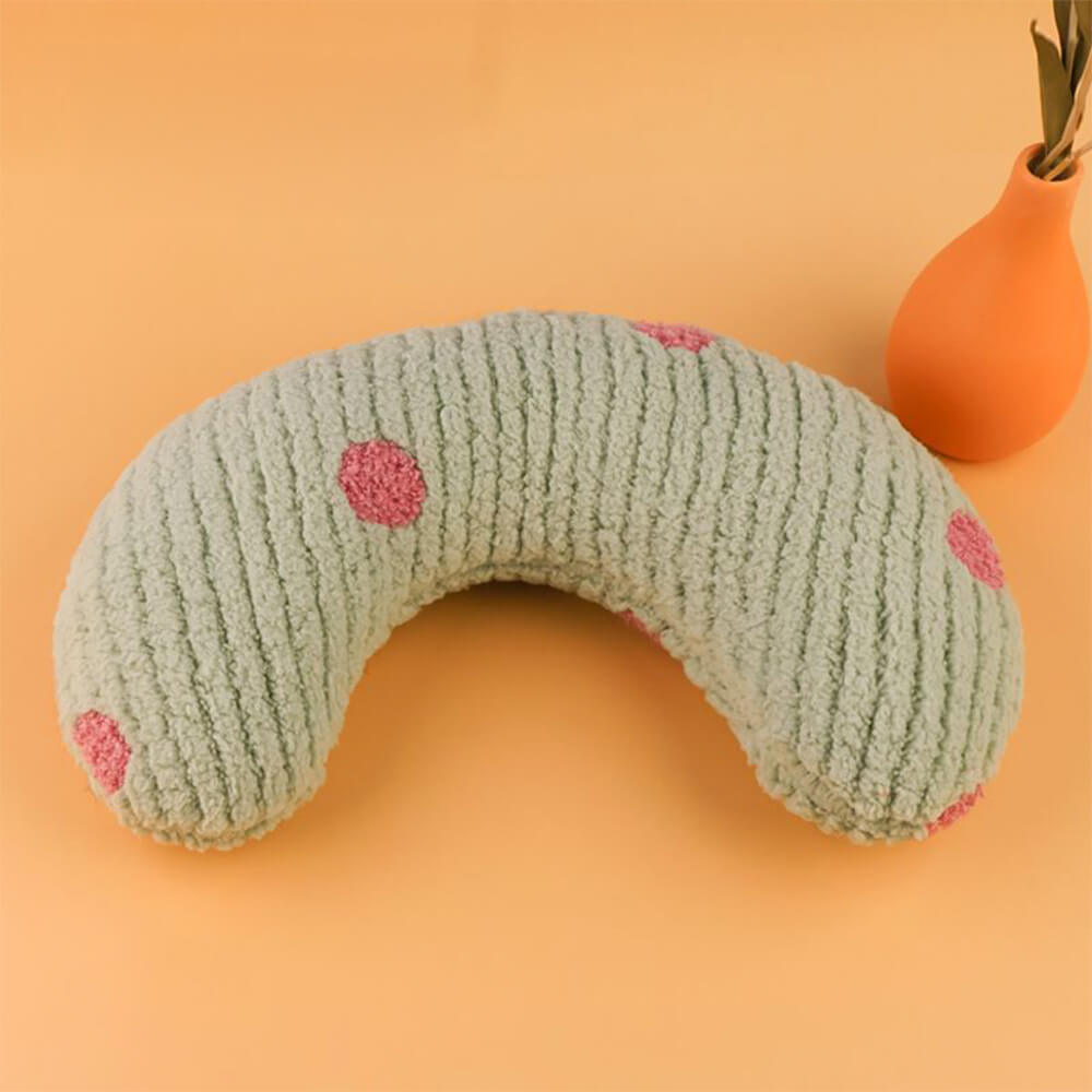 Oreiller douillet en peluche polaire à pois pour chat et petit chien