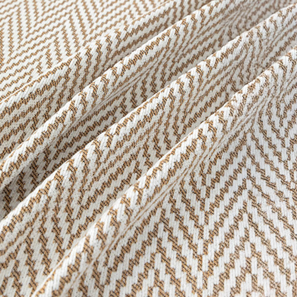 Premium Herringbone Chenille Fringe Full Coverage Couch Cover