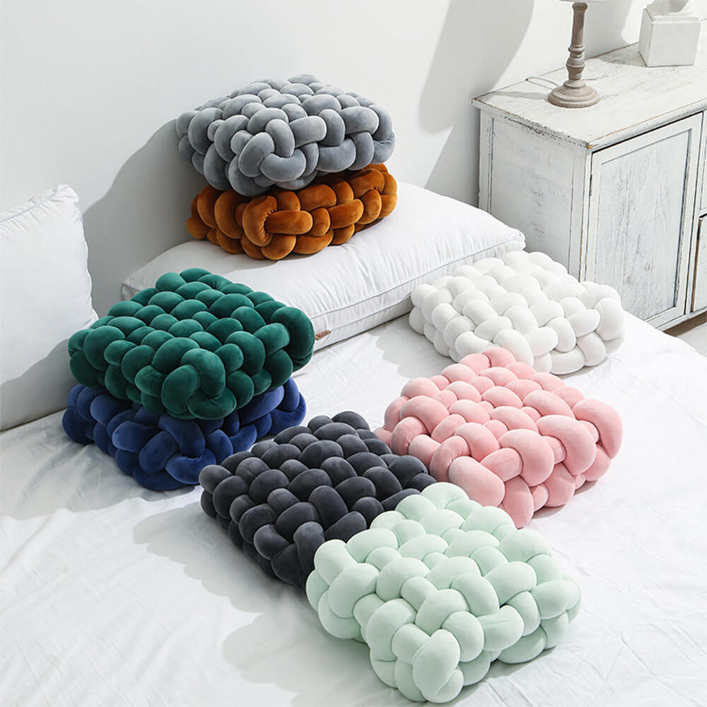 Square Soft Woven Texture Decorative Home Cushion Pillow