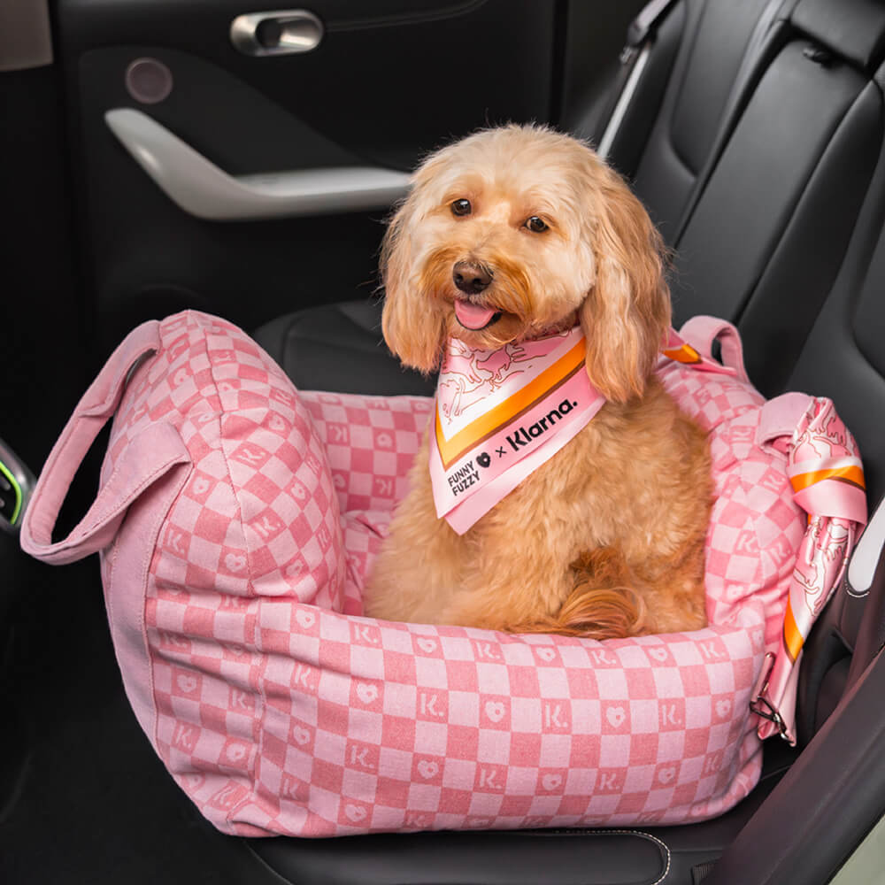 FUNNYFUZZY X Klarna Travel Safety Grande Cachorro Cama De Assento De Carro