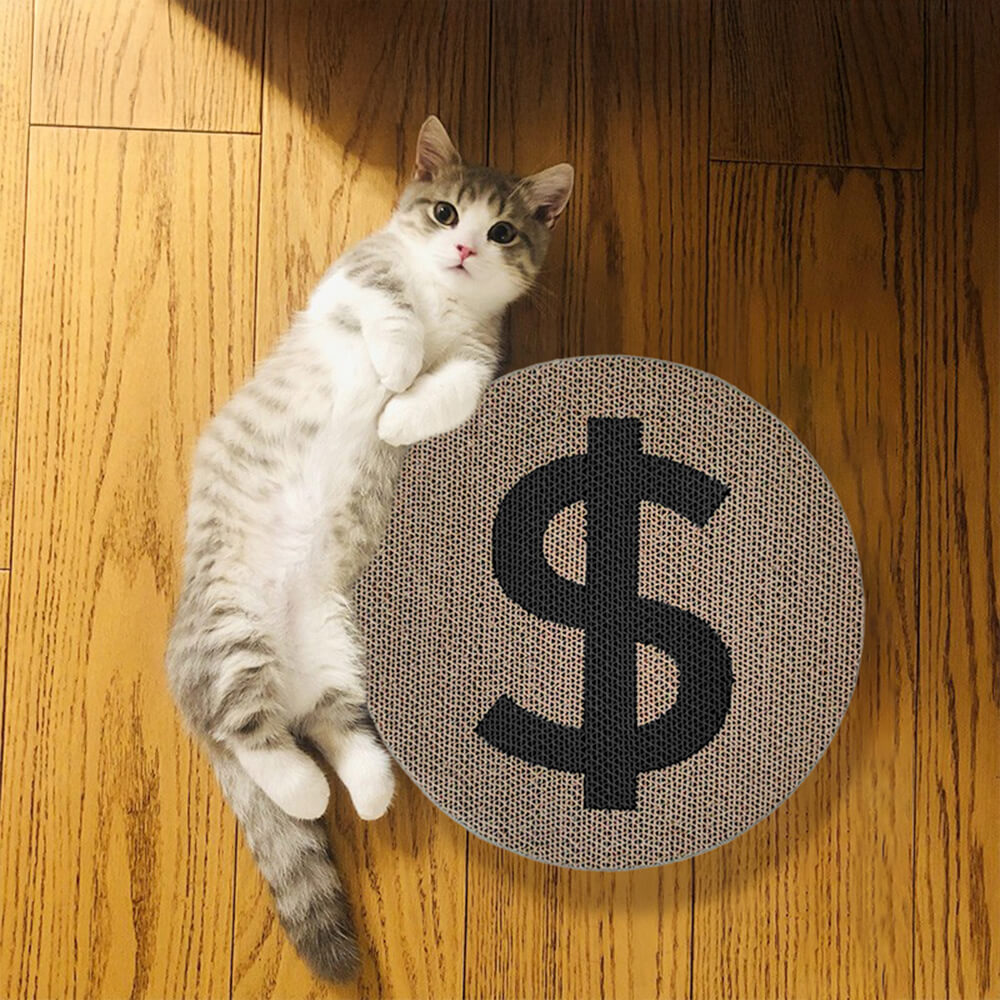 Dollar Pattern Double-Sided Cat Scratching Board