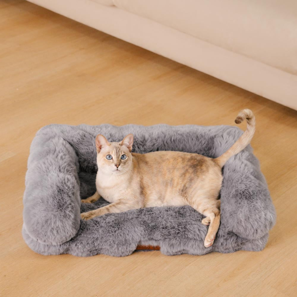 Fluffy Plush Thickened Cozy Calming Cat Sofa Bed