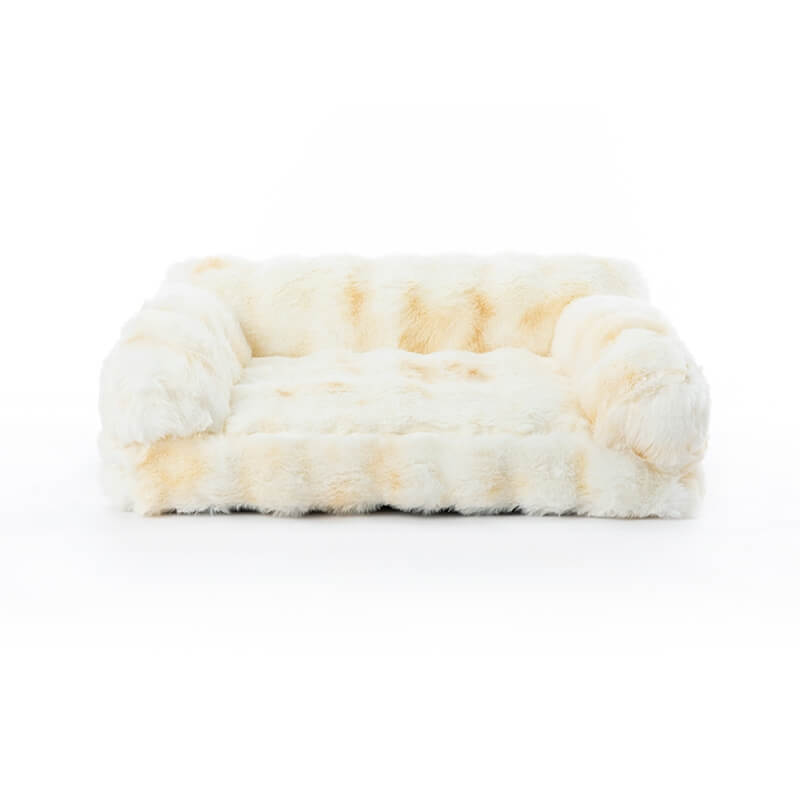 Fluffy Plush Thickened Cozy Pet Calming Bed Dog Cat Sofa Bed