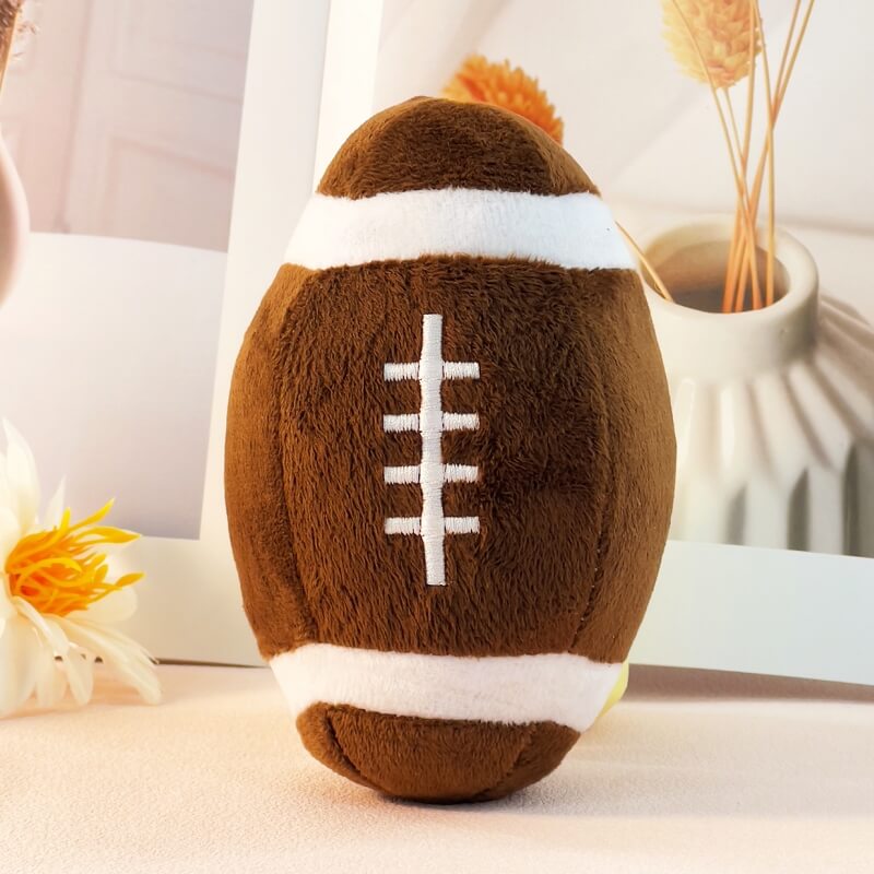 Football Plush Interactive Chew Toy Squeaky Dog Toy