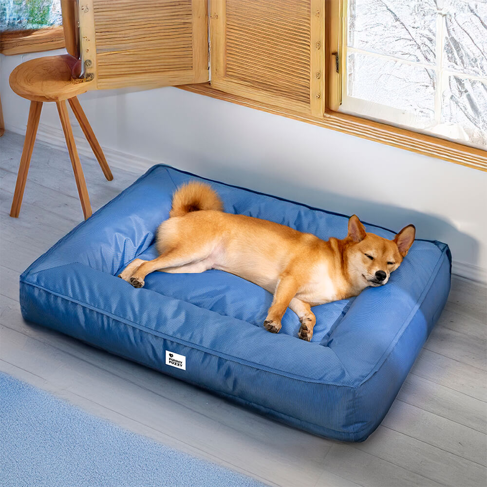 Cama para perros grande impermeable con soporte envolvente totalmente ortopédico