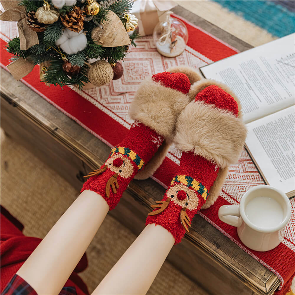 Écharpe tricotée de noël, chaussettes assorties pour animal de compagnie et propriétaire